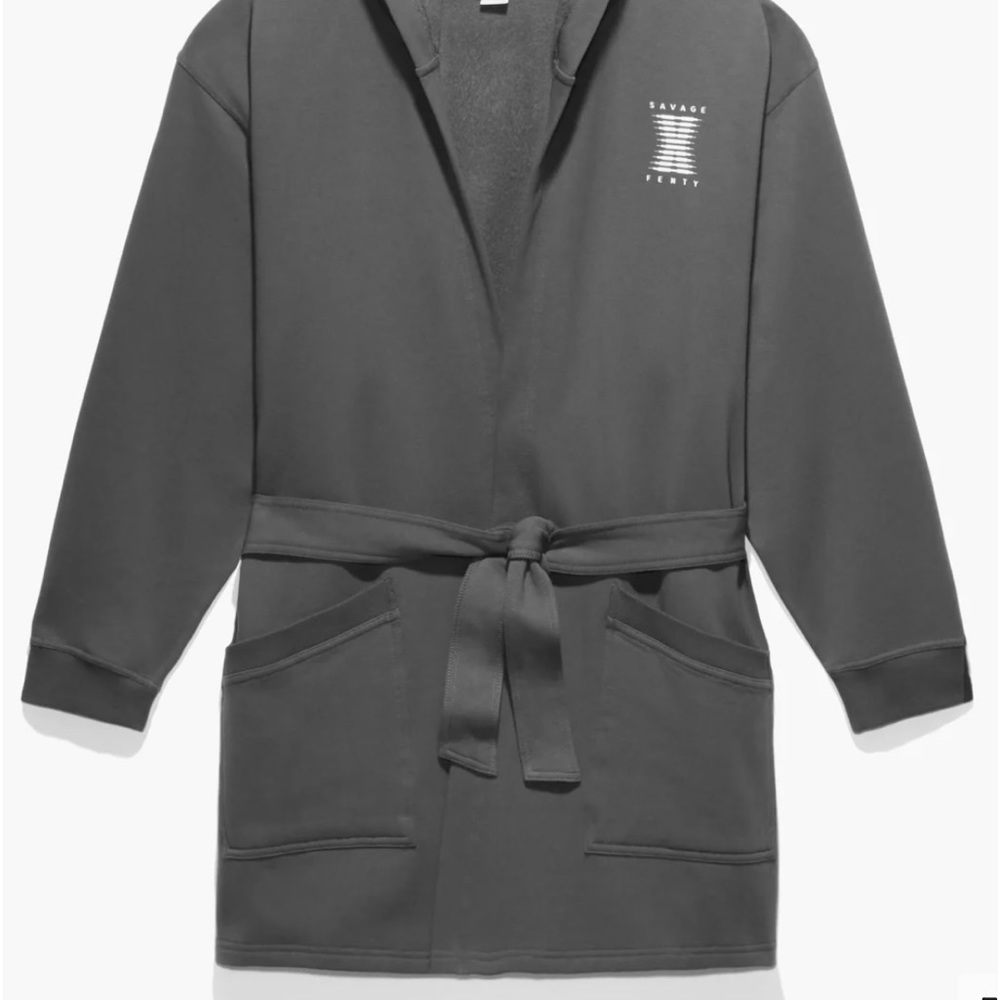 🆕Savage X Fenty Darknight Grey Short Robe - Size: XS/S - Picture 2 of 12